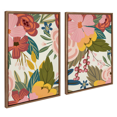 Sylvie Softly 1 and 2 Framed Canvas Art Set by Mia Charro