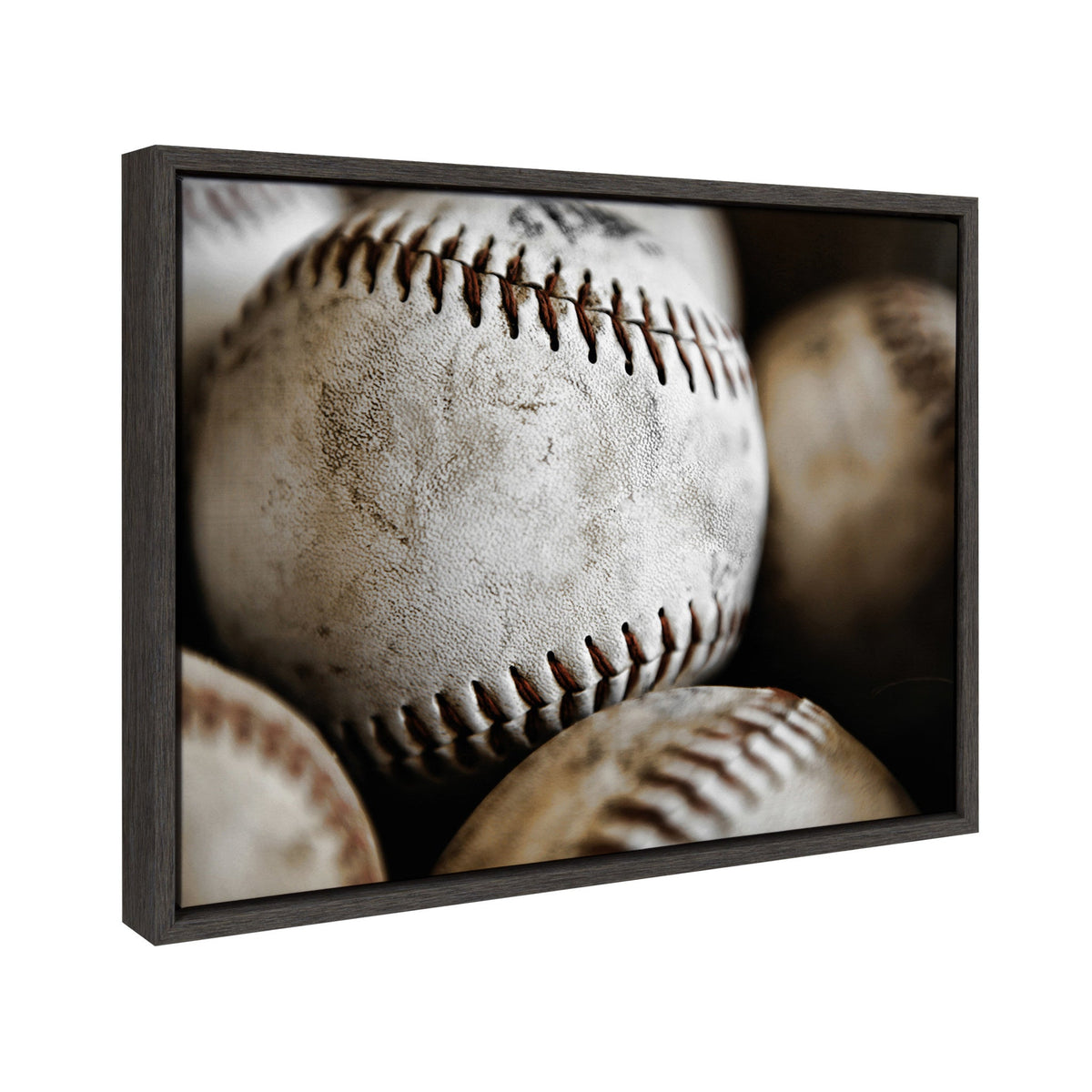 Sylvie Softball Close Up Framed Canvas by kateandlaurel - product image 2 for Resin Society