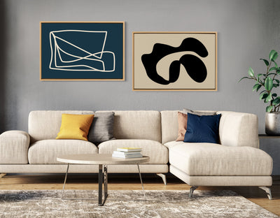 Sylvie Abstract 10 Framed Canvas by kateandlaurel - product image 11 for Resin Society