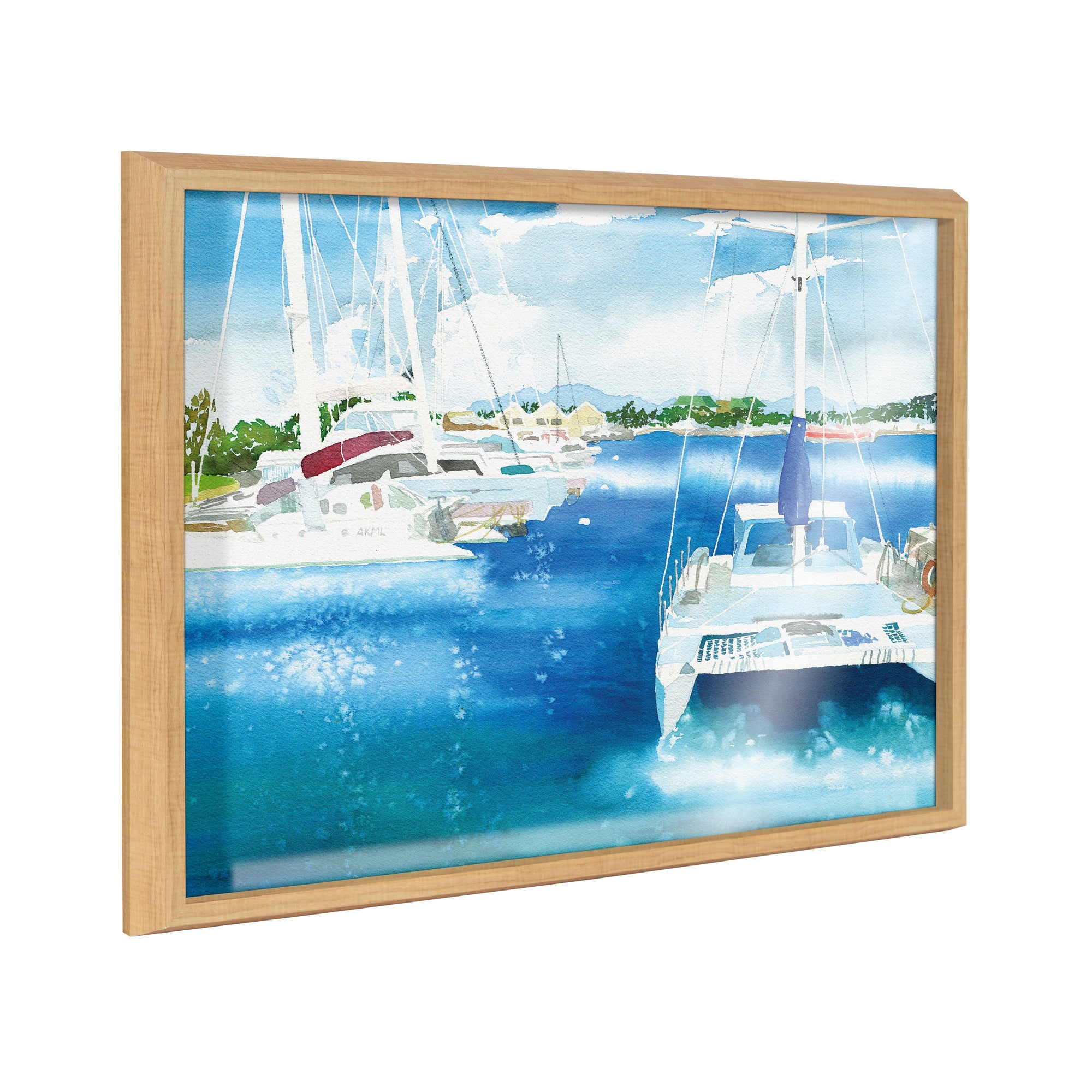 Blake Summer is for Sailing Framed Printed Glass by kateandlaurel - product image 7 for Resin Society