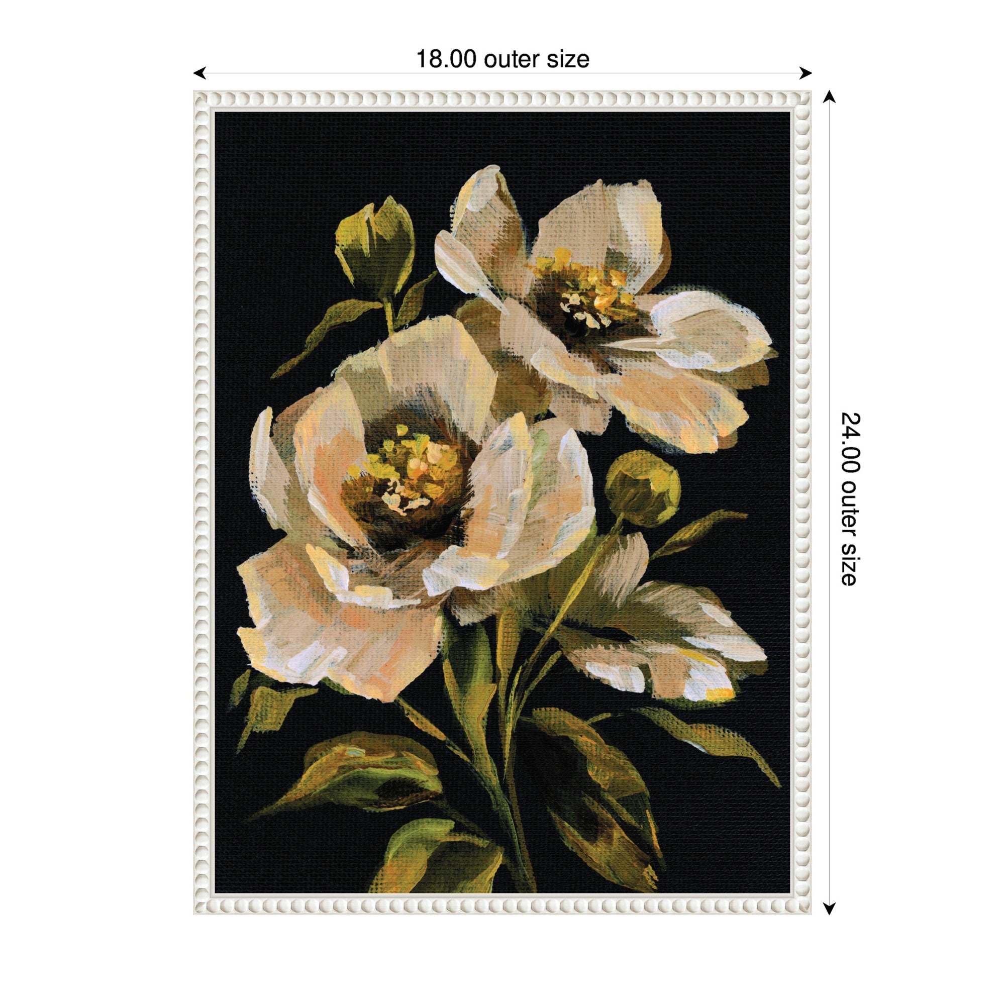 Sylvie Moody Floral 8 Framed Canvas by Annie Quigley