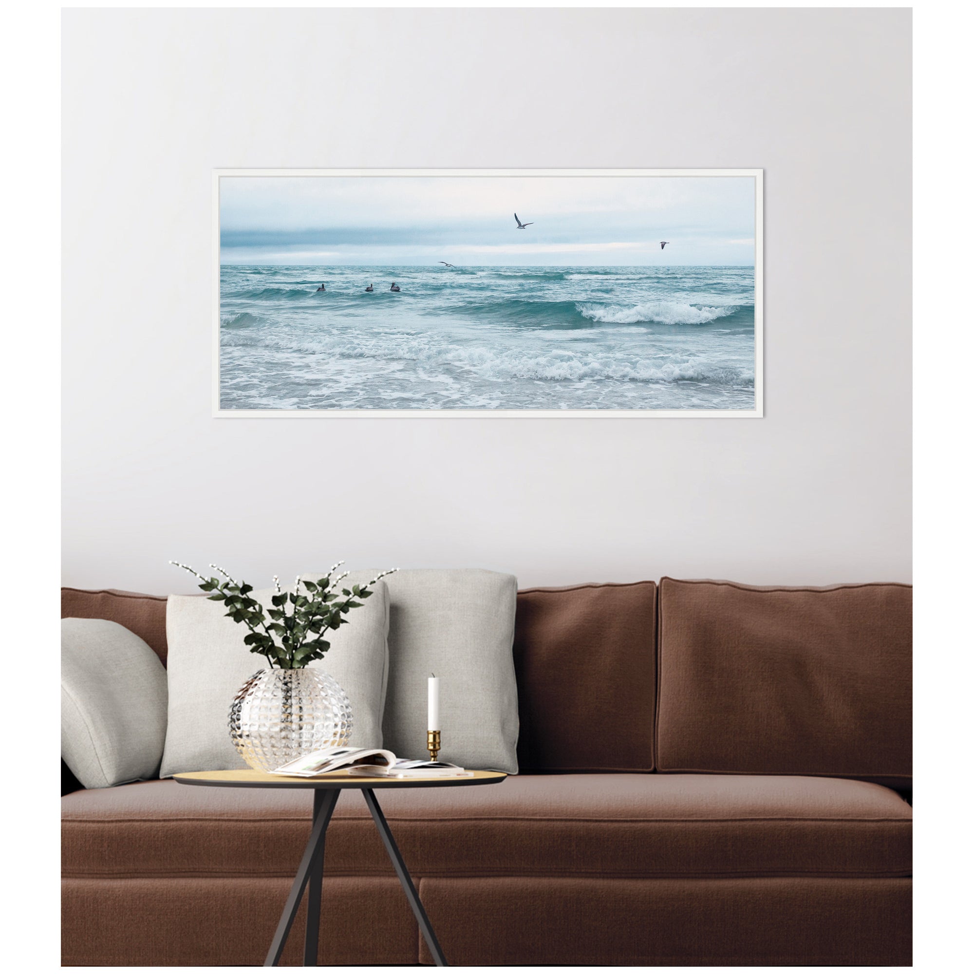 Ocean Swim Panel by Stephanie Klatt Framed Canvas Wall Art Print