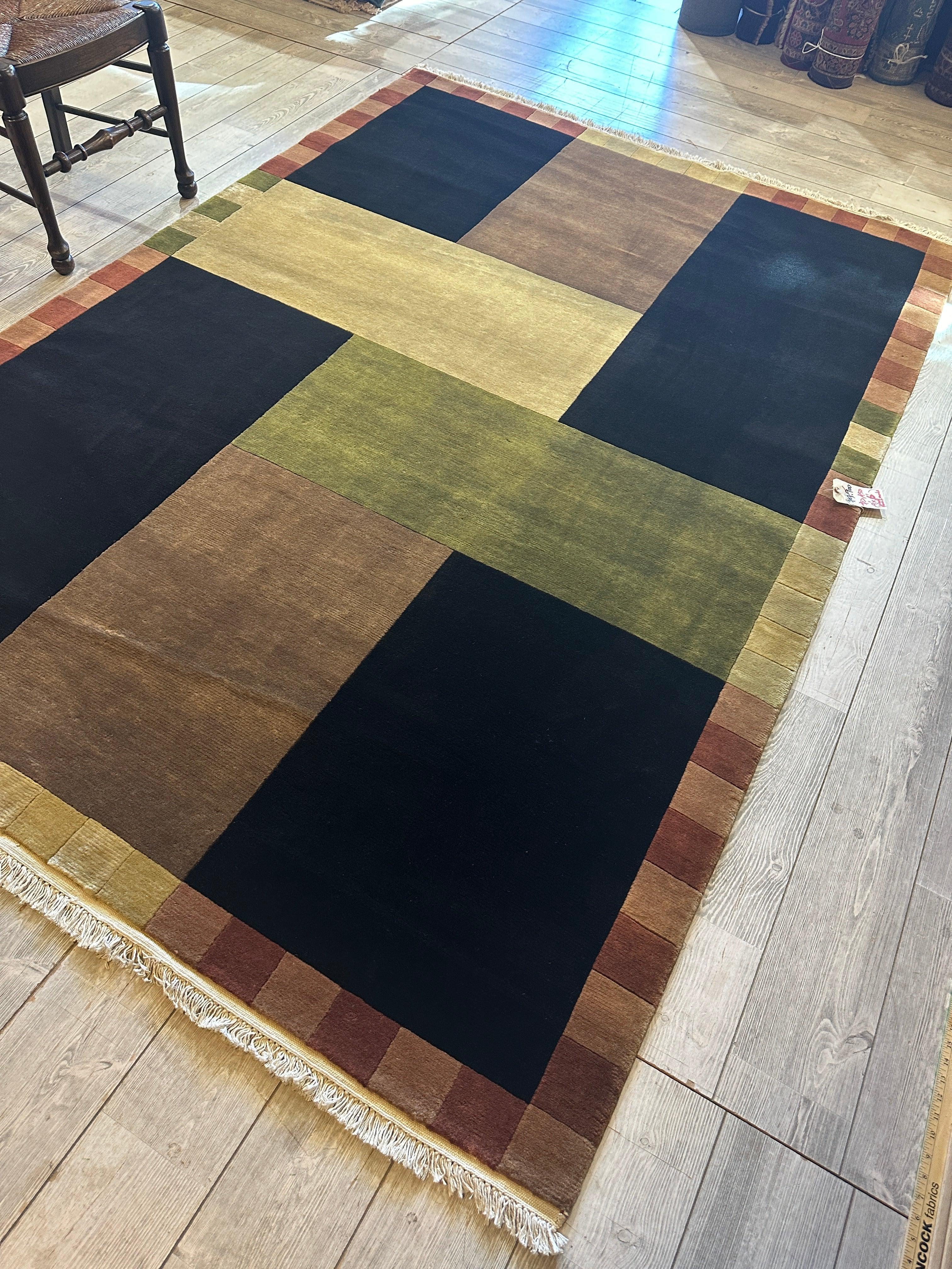Beautifull Hand Knotted Abstract Area Rug 6’ x 9’ by Rugistan - product image 2 for Resin Society