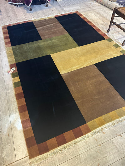 Beautifull Hand Knotted Abstract Area Rug 6’ x 9’ by Rugistan - product image 5 for Resin Society