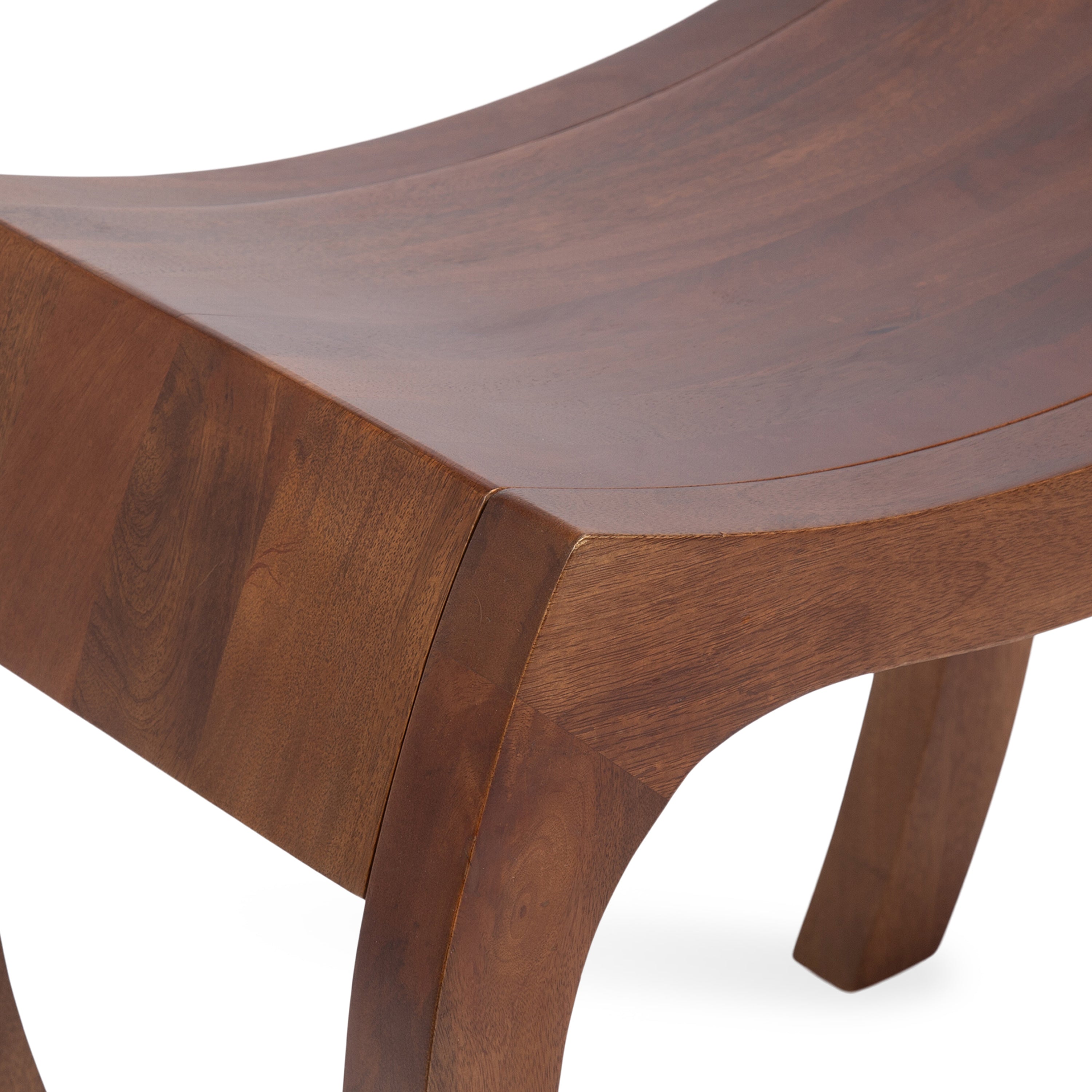 Loviisa Wood Ottoman and Vanity Stool