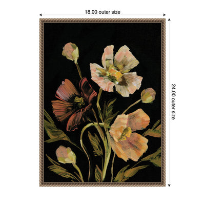 Sylvie Moody Floral 5 Framed Canvas by Annie Quigley
