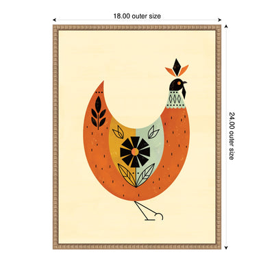 Sylvie Spring Chicken Framed Canvas by Amber Leaders