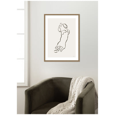 Dachshund Dog by Gabrielly Guedes Framed Canvas Wall Art Print