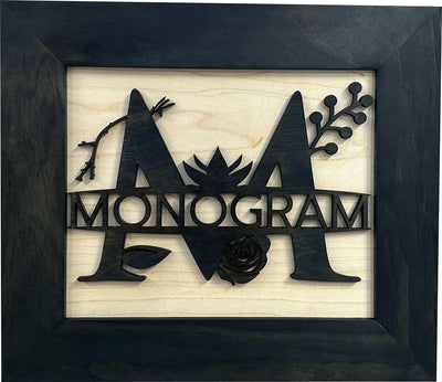Customizable Split Letter Last Name Monogram by Bellewood Designs - product image 2 for Resin Society