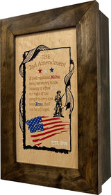 2nd Amendment Gun Safe - Wall Mounted Decorative Secure Gun Cabinet by Bellewood Designs - product image 8 for Resin Society