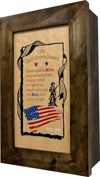 2nd Amendment Gun Safe - Wall Mounted Decorative Secure Gun Cabinet by Bellewood Designs - product image 8 for Resin Society