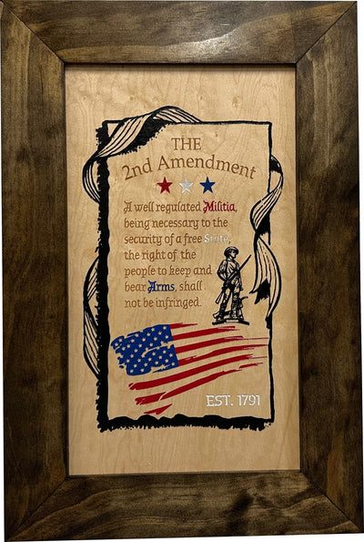 2nd Amendment Gun Safe - Wall Mounted Decorative Secure Gun Cabinet by Bellewood Designs - product image 3 for Resin Society
