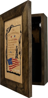 2nd Amendment Gun Safe - Wall Mounted Decorative Secure Gun Cabinet by Bellewood Designs - product image 5 for Resin Society