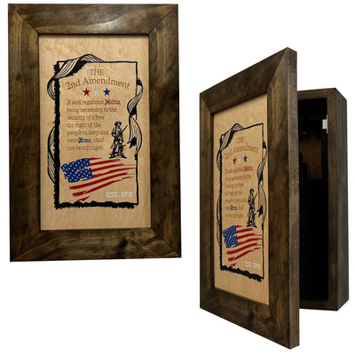 2nd Amendment Gun Safe - Wall Mounted Decorative Secure Gun Cabinet by Bellewood Designs - main product image for Resin Society