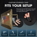 American Flag & Skull Hidden Gun Safe Concealed Furniture Quick Access by Bellewood Designs - product image 5 for Resin Society