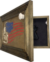 American Flag & Skull Hidden Gun Safe Concealed Furniture Quick Access by Bellewood Designs - product image 11 for Resin Society