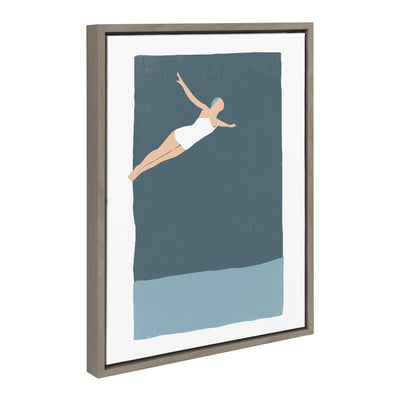 Sylvie The Leap Framed Canvas by Rocket Jack by kateandlaurel - product image 2 for Resin Society