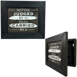 Better Judged by 12 Than Carried by 6 Gun Concealment Furniture by Bellewood Designs - main product image for Resin Society