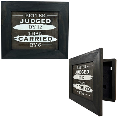 Better Judged by 12 Than Carried by 6 Gun Concealment Furniture by Bellewood Designs - main product image for Resin Society