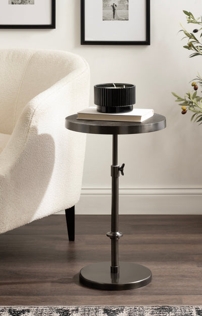 Engles Adjustable Embossed Metal Table and Plant Stand