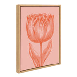 Sylvie Tulip in Pink and Orange Framed Canvas by kateandlaurel - product image 2 for Resin Society