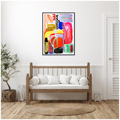 Sylvie Abstract 08 Framed Canvas by Emma Daisy