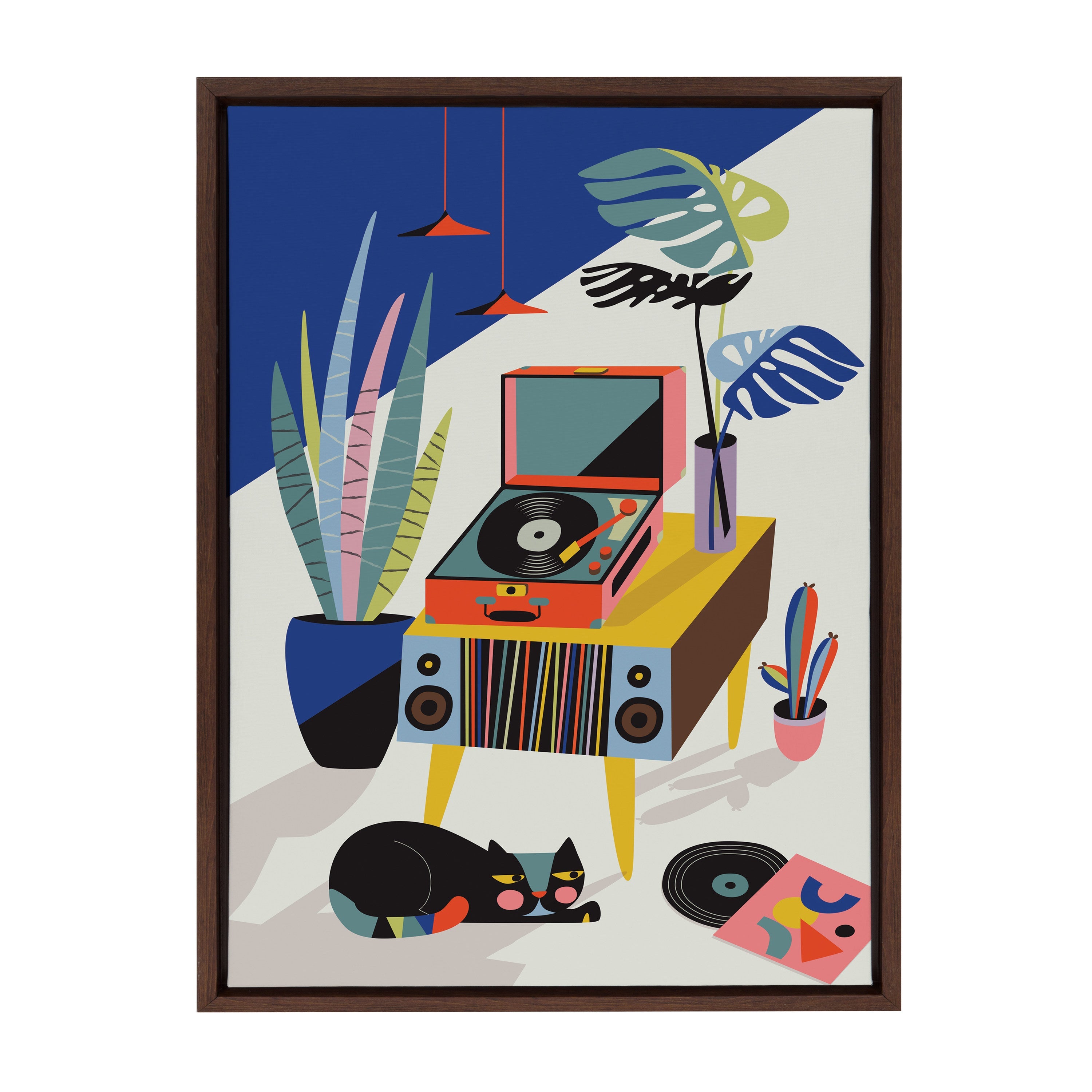 Sylvie Chill Out Saturday Framed Canvas by kateandlaurel - product image 13 for Resin Society