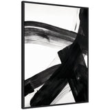 Black Mark No.
2 by Amy Lighthall framed canvas wall art print in Sylvie frame