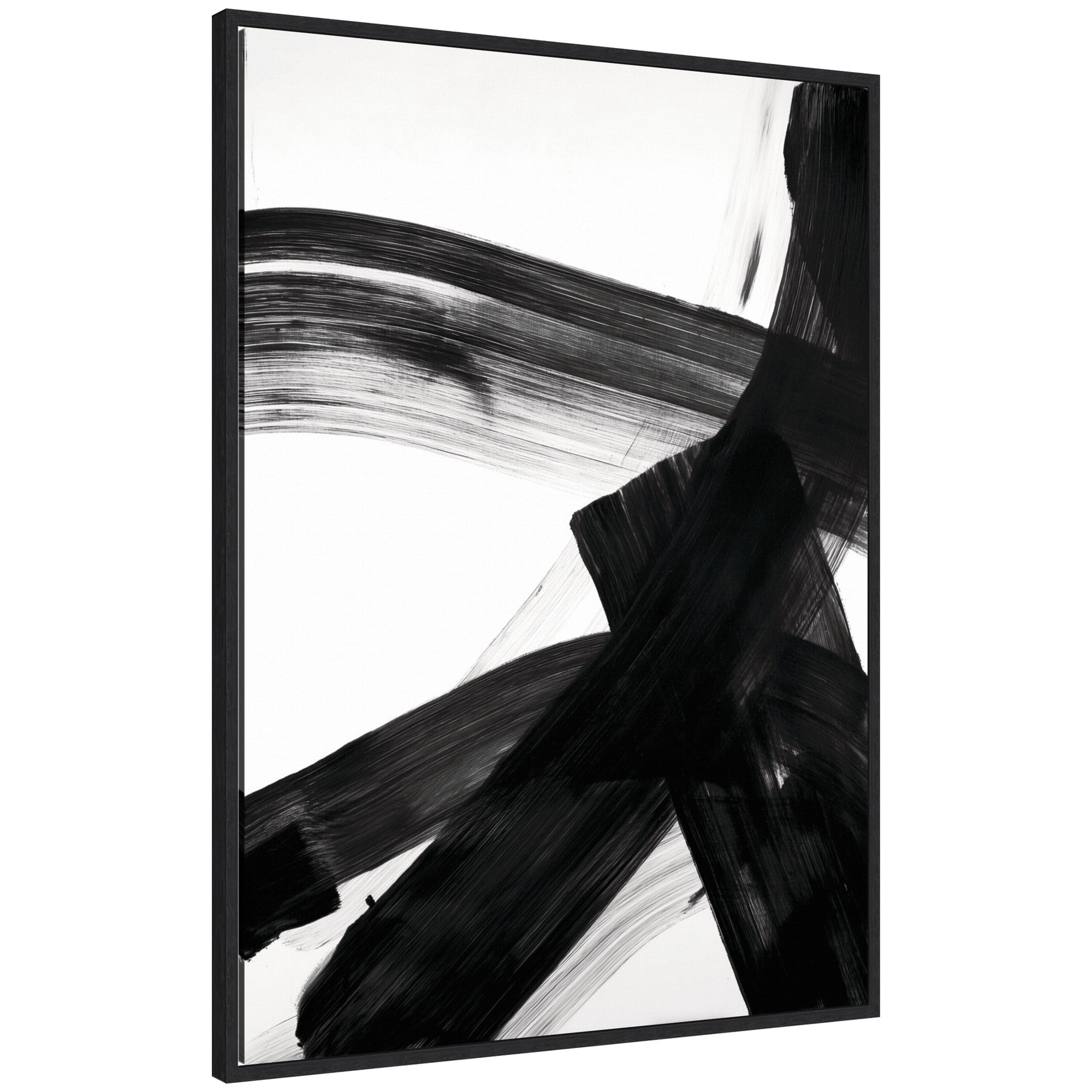 Black Mark No.
2 by Amy Lighthall framed canvas wall art print in Sylvie frame