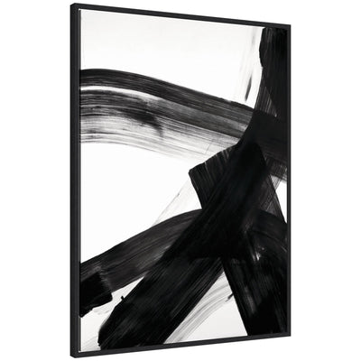 Black Mark No.
2 by Amy Lighthall framed canvas wall art print in Sylvie frame