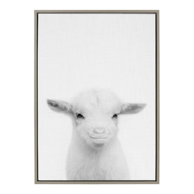 Sylvie Baby Goat Framed Canvas by Simon Te Tai by kateandlaurel - product image 20 for Resin Society