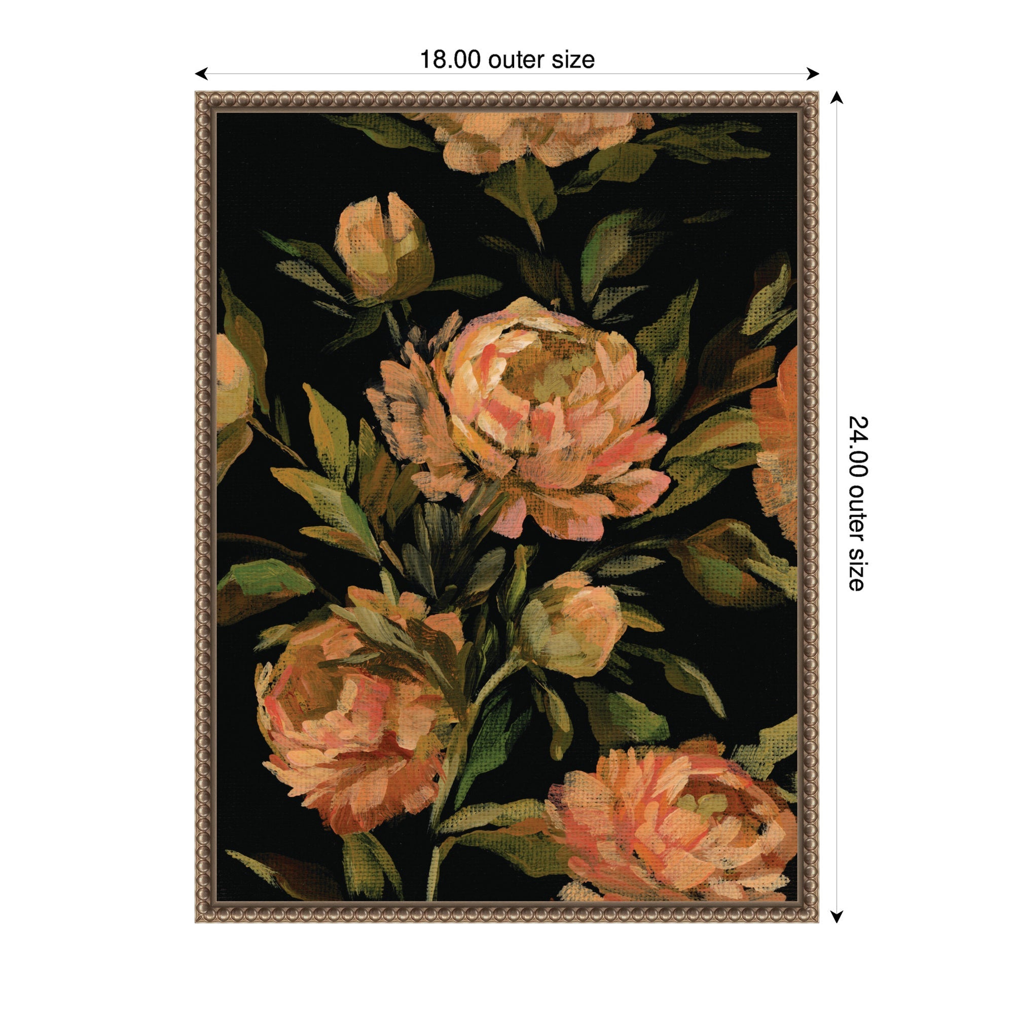 Sylvie Moody Floral 3 Framed Canvas by Annie Quigley