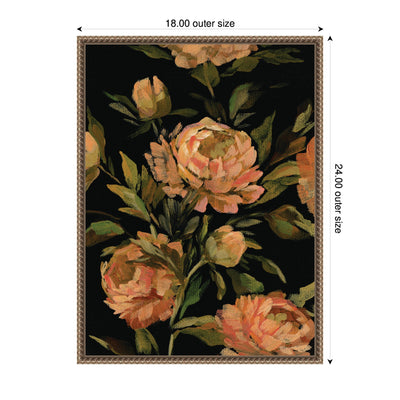 Sylvie Moody Floral 3 Framed Canvas by Annie Quigley