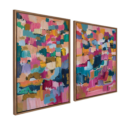 Sylvie Applause Framed Canvas Set by Leah Nadeau by kateandlaurel - product image 2 for Resin Society