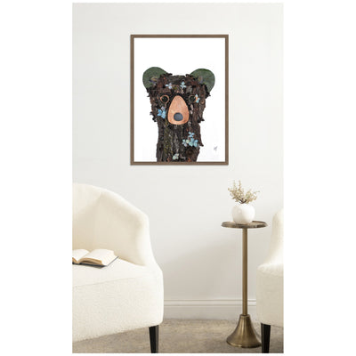 Black Bear by Madeline Jeppesen Framed Canvas Wall Art Print