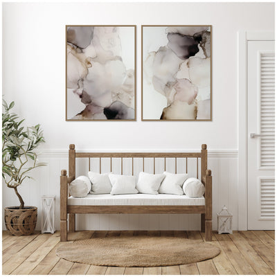 Smoke No.
1 & No.
2 2 Piece Framed Canvas Wall Art Set by Amy Lighthall
