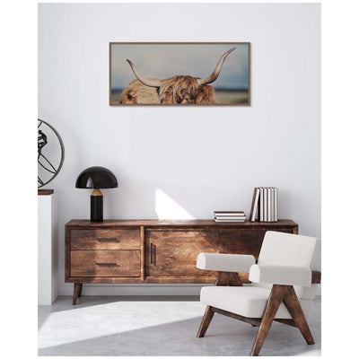 Highland Cow IX Close Panel by Laura Evans Framed Canvas Wall Art Print