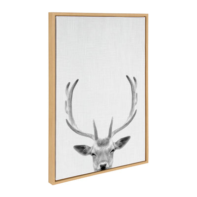 Sylvie Deer Portrait Framed Canvas by Simon Te Tai by kateandlaurel - product image 13 for Resin Society