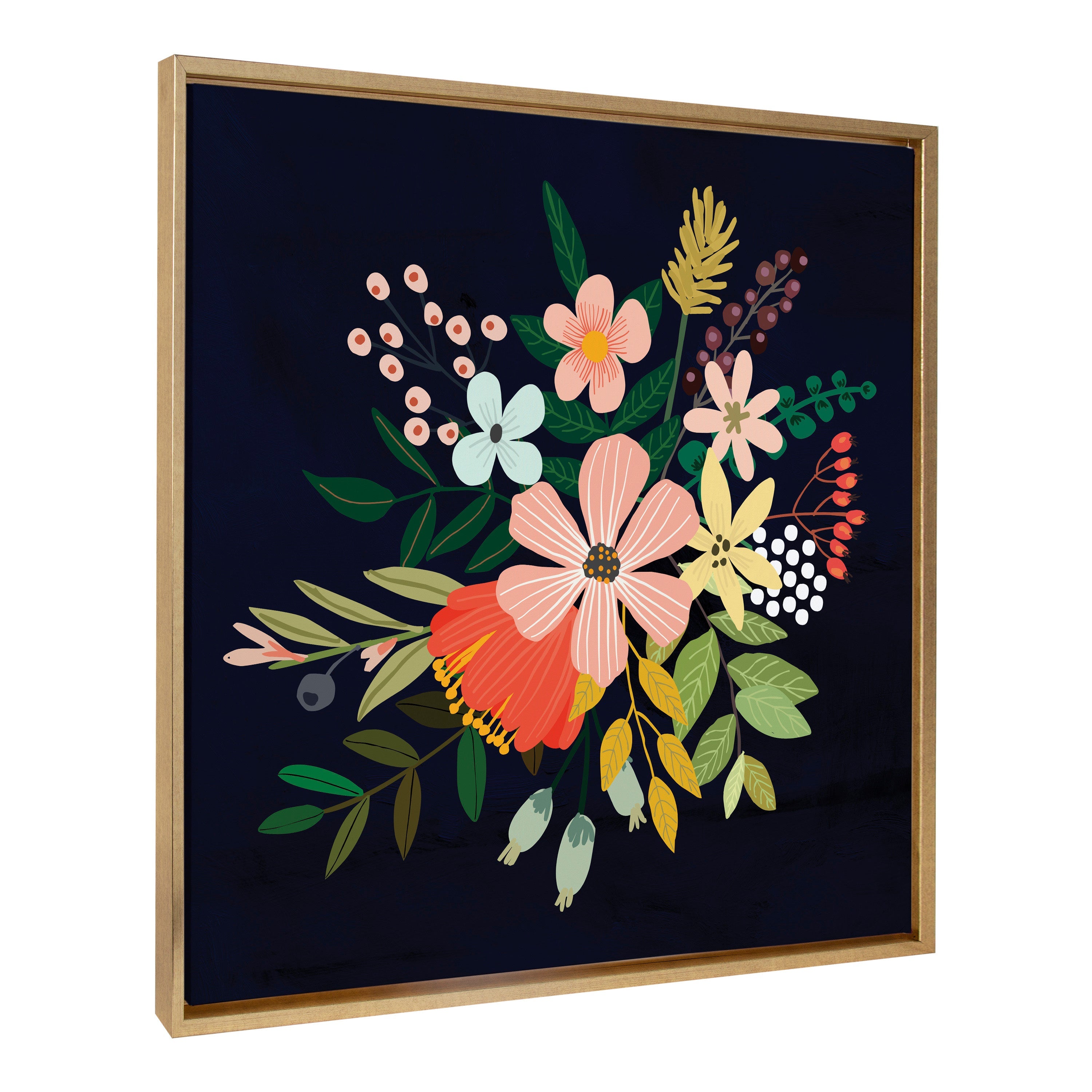 Sylvie Floralis C Framed Canvas
