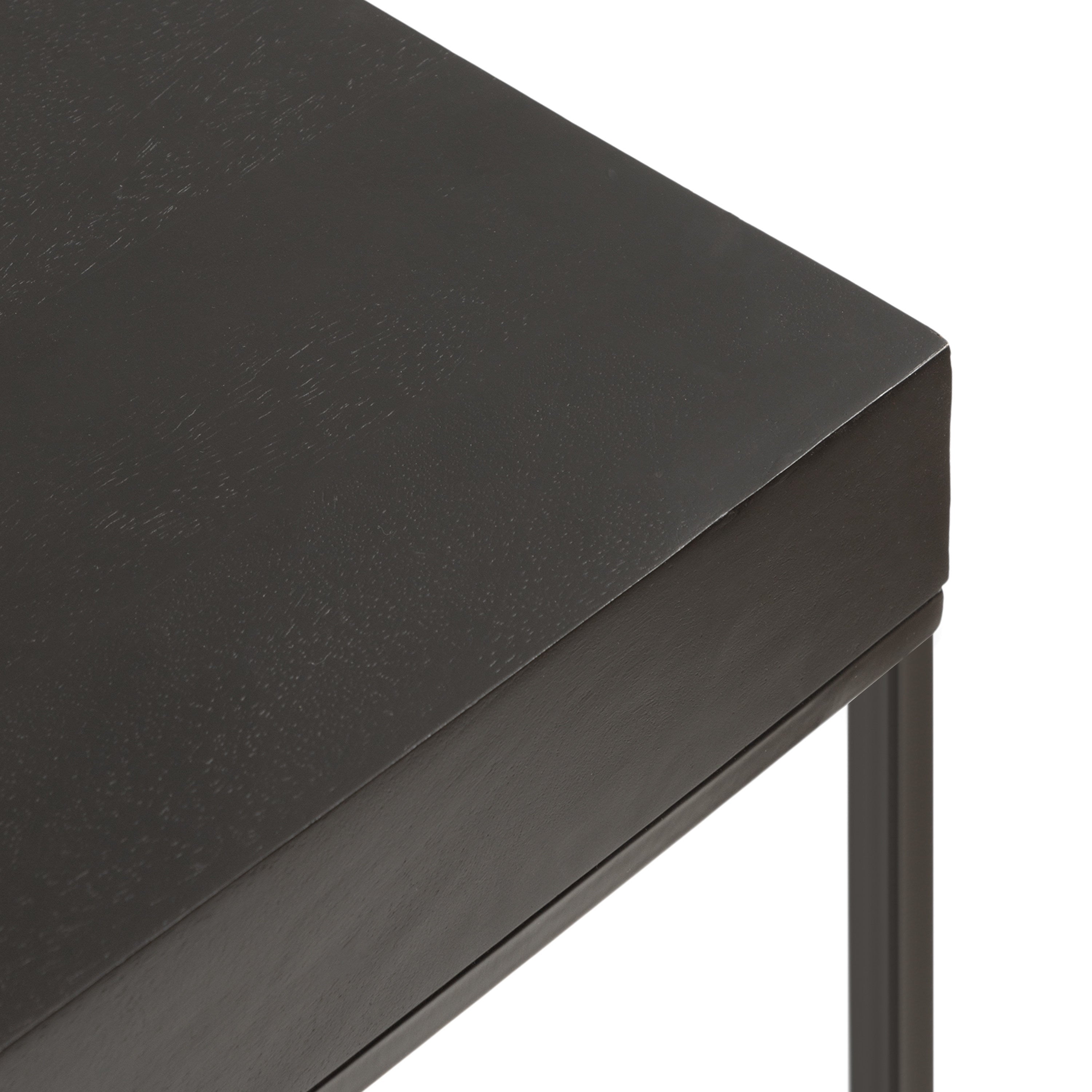 Karlsen Wood and Metal Slim Side Table