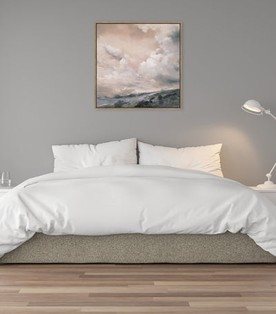 Sylvie When the North Wind Blows - Sepia Framed Canvas by Nel Whatmore