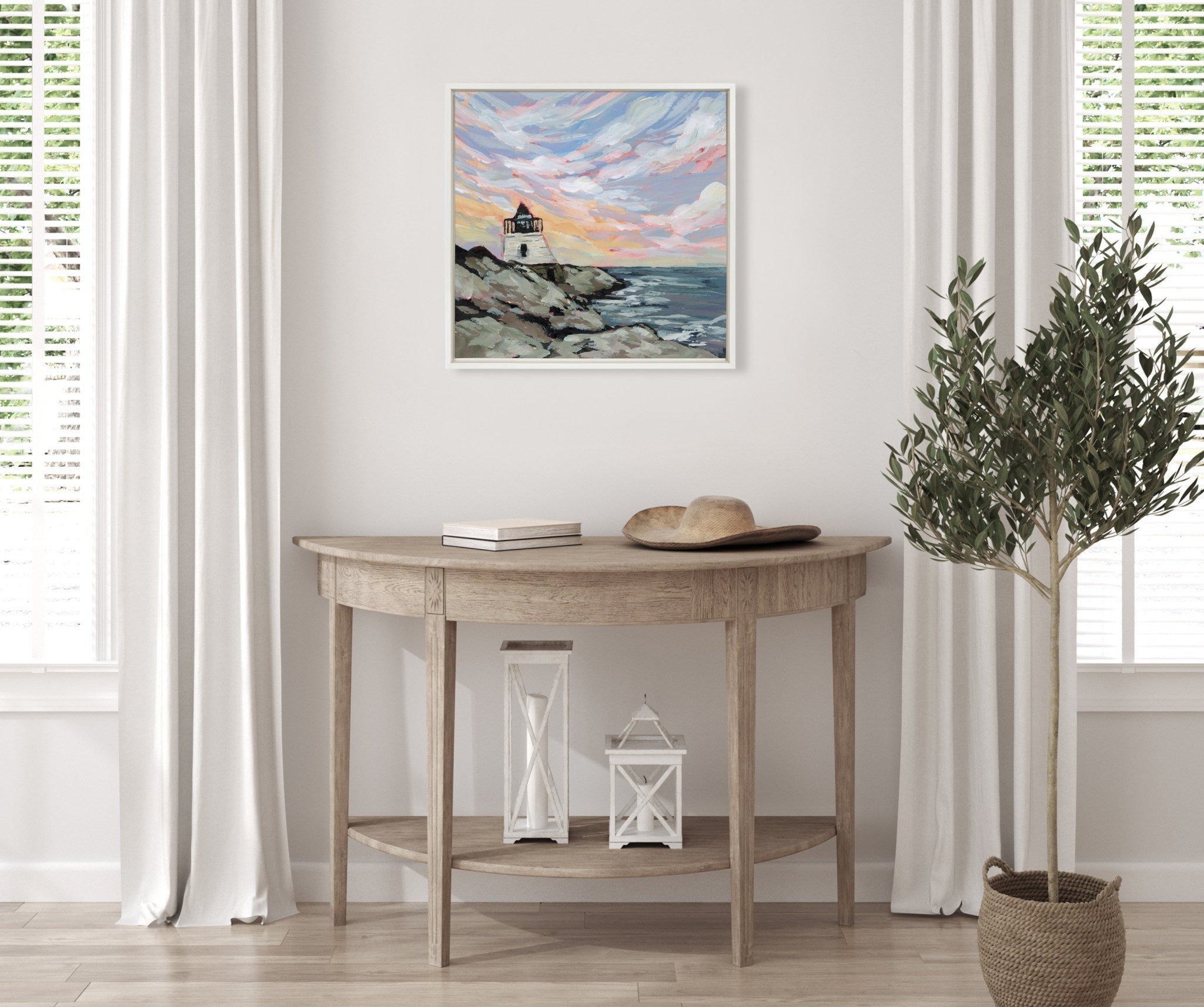 Sylvie Rhode Island Framed Canvas by Emily Kenney by kateandlaurel - product image 5 for Resin Society