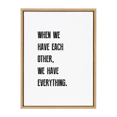 Sylvie When We have Each Other Framed Canvas by kateandlaurel - product image 10 for Resin Society