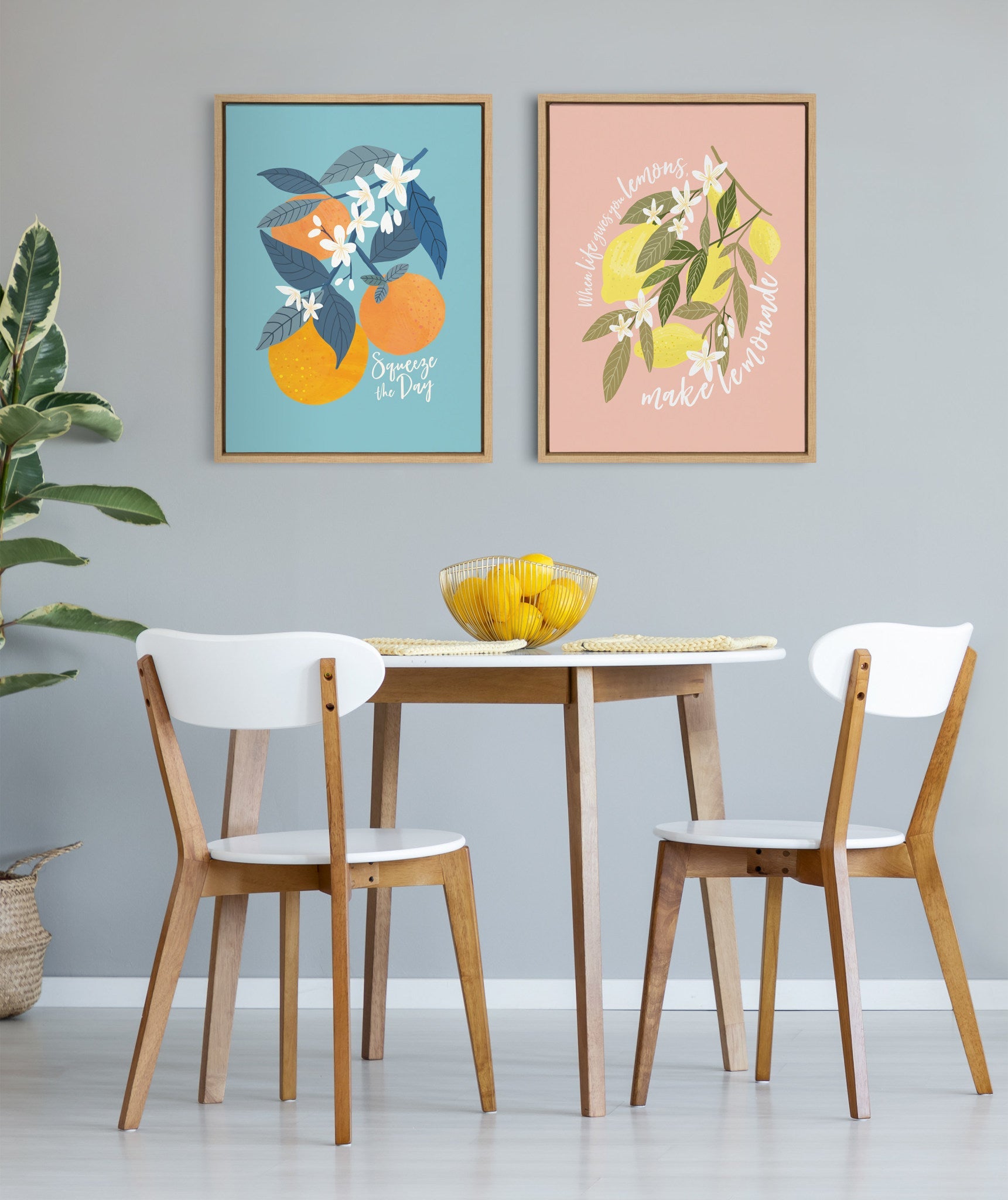 Sylvie 551 Oranges Framed Canvas by Mia Charro by kateandlaurel - product image 8 for Resin Society
