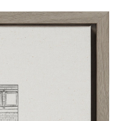 Sylvie Brick Building Façade 1 and Brick Building Façade 4 Framed by kateandlaurel - product image 3 for Resin Society