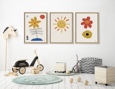 Sylvie Sleepy Sun Framed Canvas by kateandlaurel - product image 7 for Resin Society