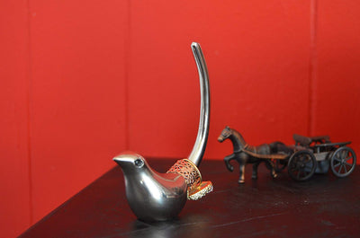 Silver Bird Ring Holder Jewelry Organizer by Vibhsa