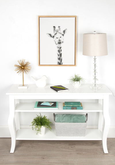 Sylvie Giraffe Framed Canvas by Simon Te of Tai Prints