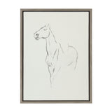 Sylvie Edgar Degas Horse Turned Three Quarters 1880 BW Framed Canvas by by kateandlaurel - product image 8 for Resin Society