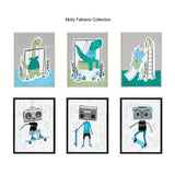 Sylvie Boom Box Boy 1 Framed Canvas by Molly Fabiano, Black 18x24 by kateandlaurel - product image 6 for Resin Society